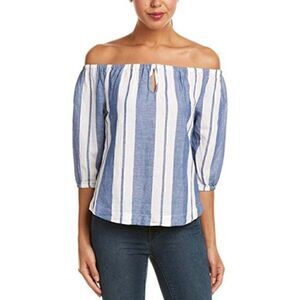 Young fabulous & broke off the shoulder linen top